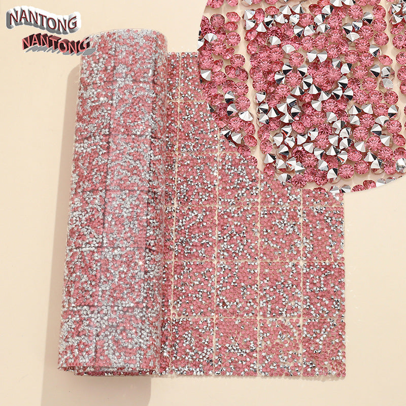 Wholesale Pointed bottom rhinestone with resin cylinder mixed DIY double-sided tape drill piece